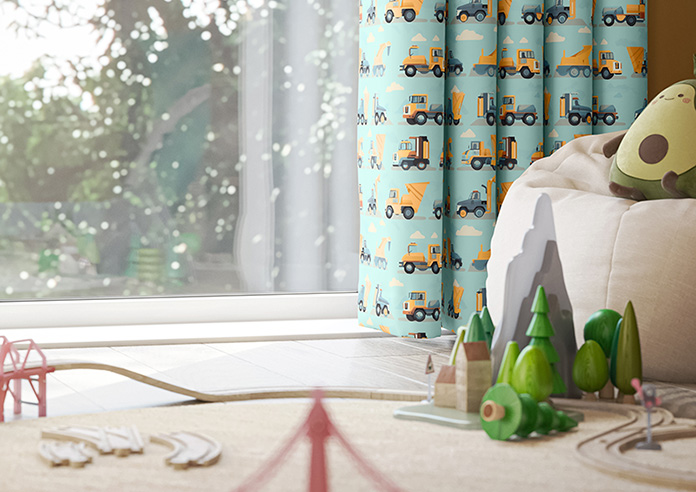 Construction Crew, Digger - Made to Measure Curtains - Image 5